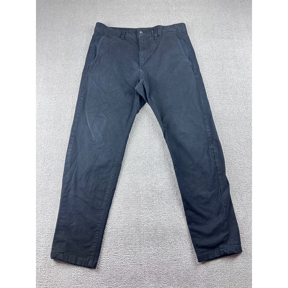 rag & bone Chino Pants Men 33 Black Standard Issue Slim Cotton USA Office Work